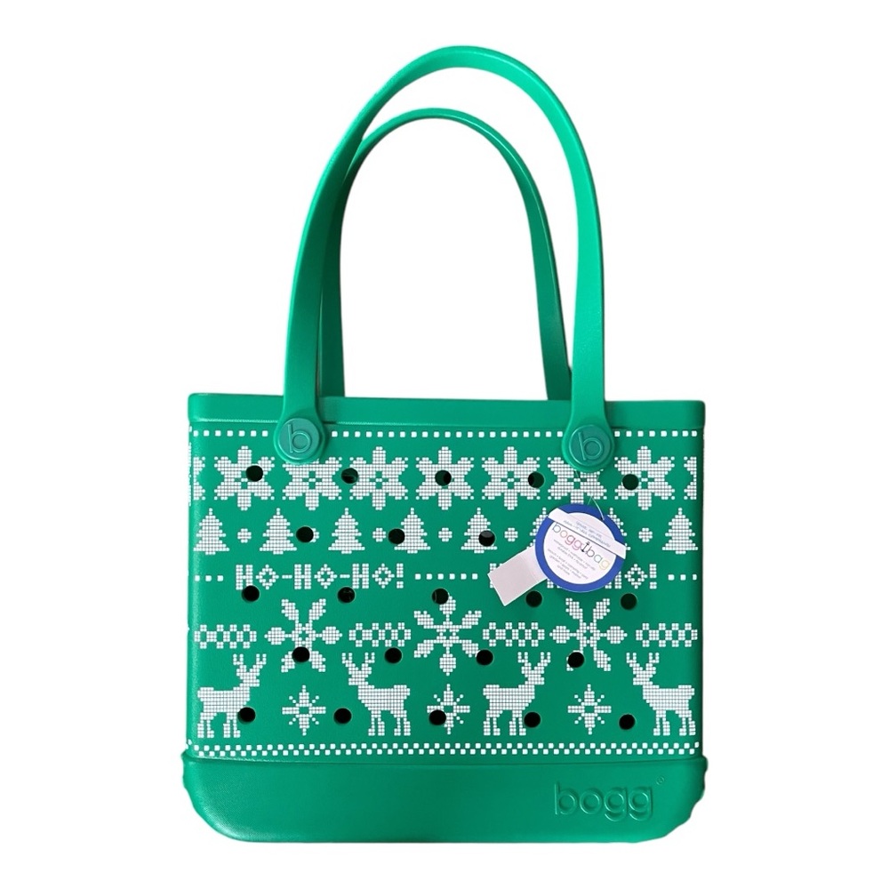 NWT Bogg Bag Ugly green sweater pattern
